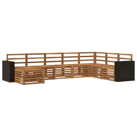 Ensemble de canapés d'extérieur 8 pc naturel