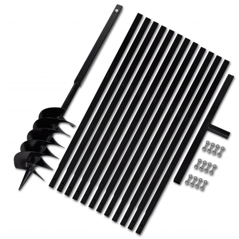 Bêche et tarière manuelle 150 mm avec rallonge 13 m acier