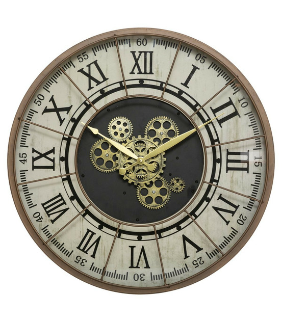 Pendule murale rétro en métal d 57 cm