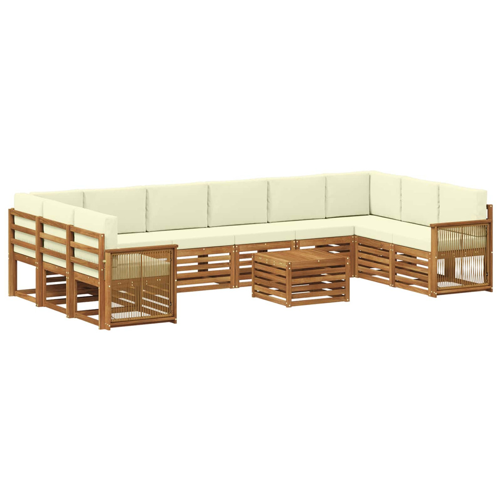 Ensemble de canapés d'extérieur 8 pcs naturel et crème