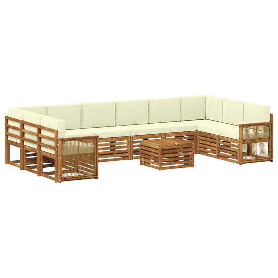 Ensemble de canapés d'extérieur 8 pcs naturel et crème