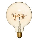 Ampoule led mot "yes" ambrée e27