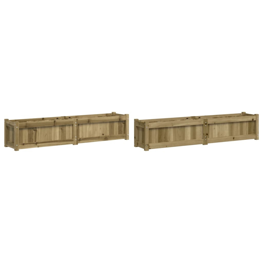 Jardinière d'extérieurs 2 pcs bois de pin imprégné
