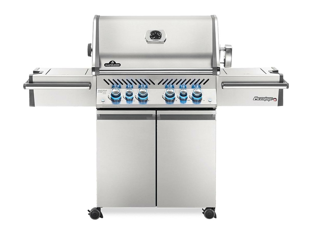 Barbecue à gaz prestige pro 500 sib inox 4 brûleurs + sizzle zone + brûleur arri