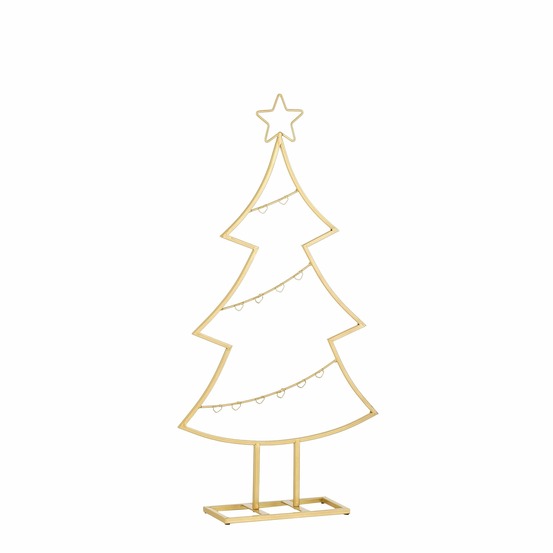 Mica decorations décoration de sapin de noël - l40 x l12 x h79 cm - fer - doré