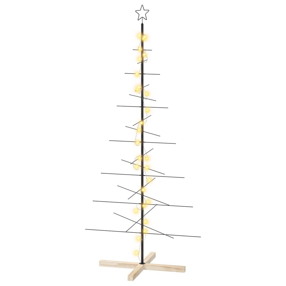 Sapin de noël en métal avec support kuopio 180 cm blanc chaud
