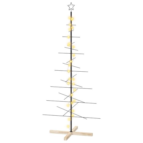 Sapin de noël en métal avec support kuopio 180 cm blanc chaud