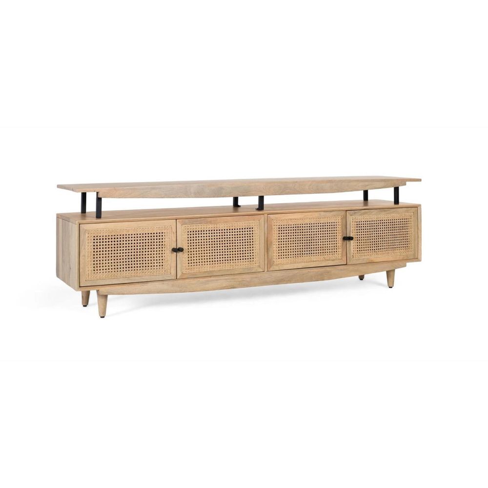 Meuble tv bois naturel - décoration d'autrefois