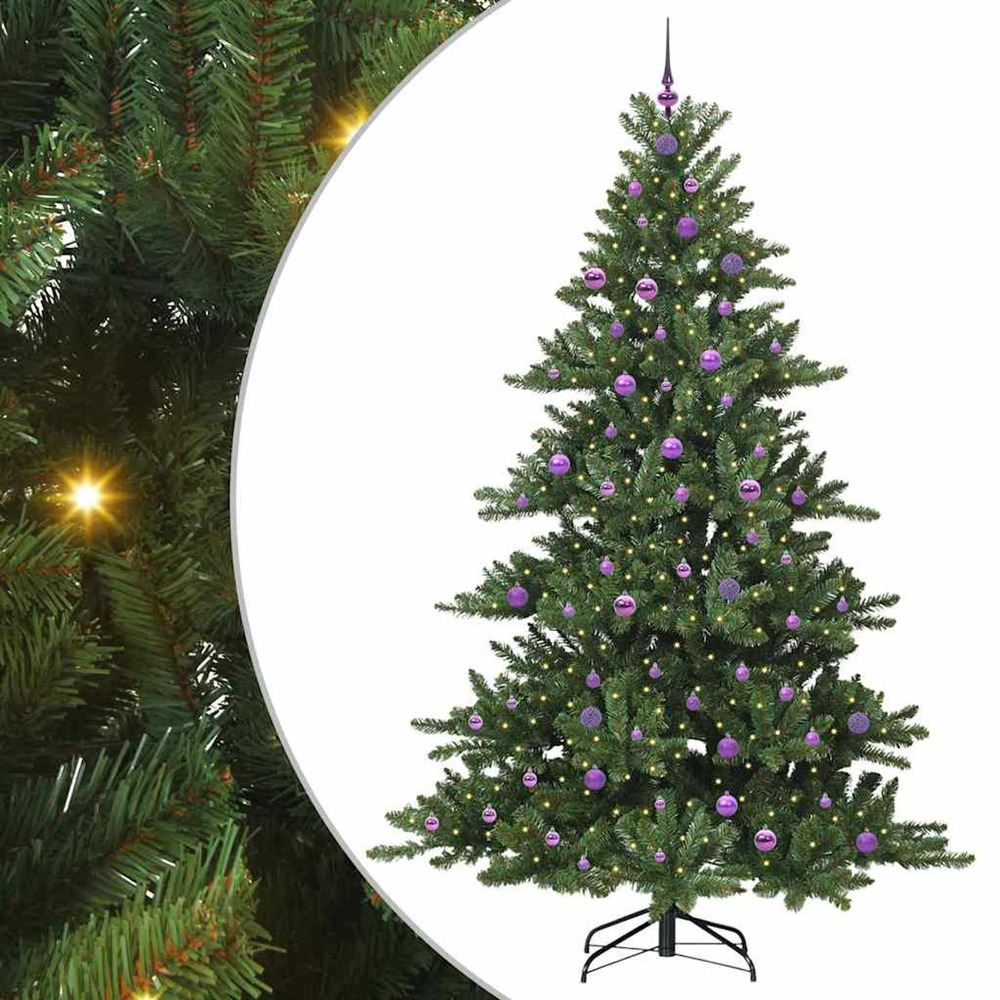 Sapin de noël artificiel à branches articulées vert 240 cm pvc