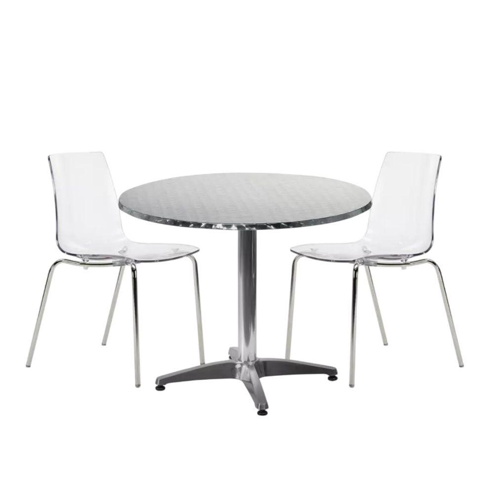 Ensemble d'extérieur 4 chaises design table ronde bar gin tonic ...
