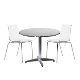 Table Ronde Bar Ensemble d'extérieur 4 chaises design table ronde bar gin tonic ...