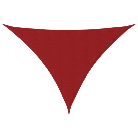 Voile de parasol tissu oxford triangulaire 5x5x6 m rouge