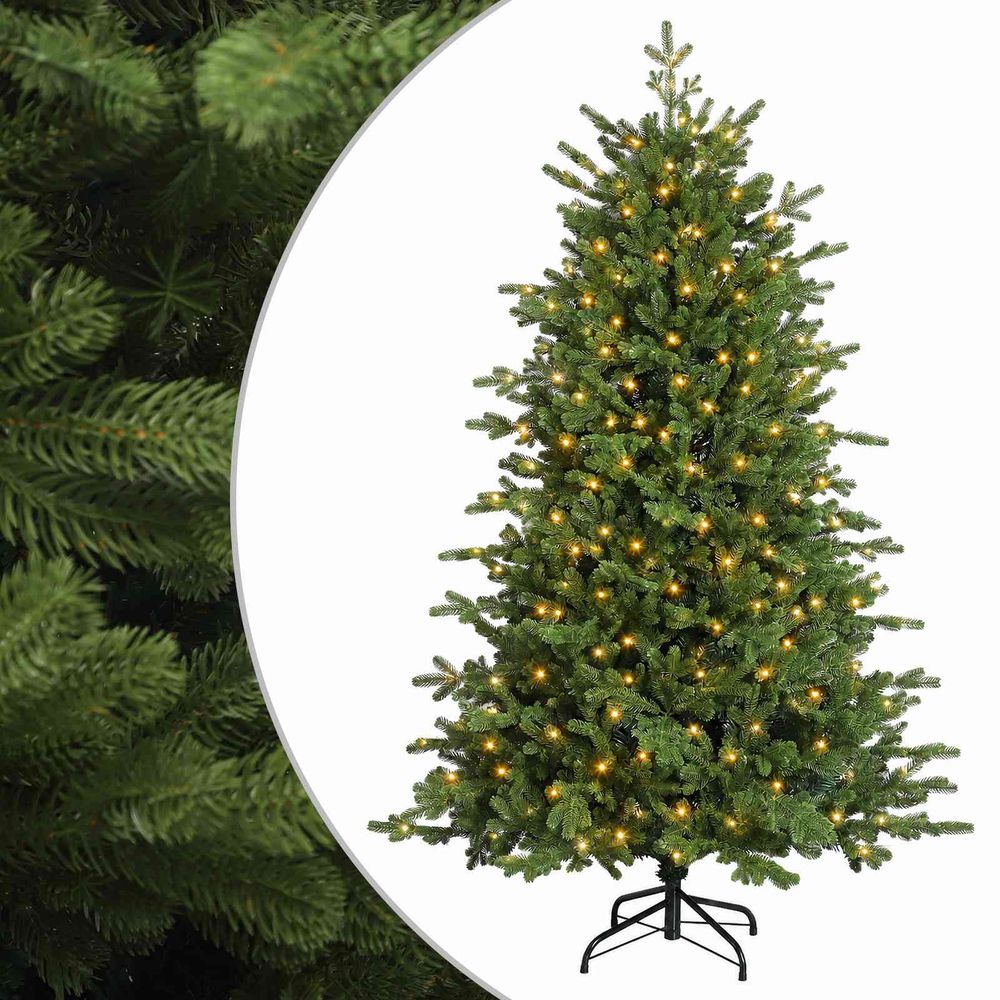 Sapin de noël artificiel à branches articulées 150 cm 150 led