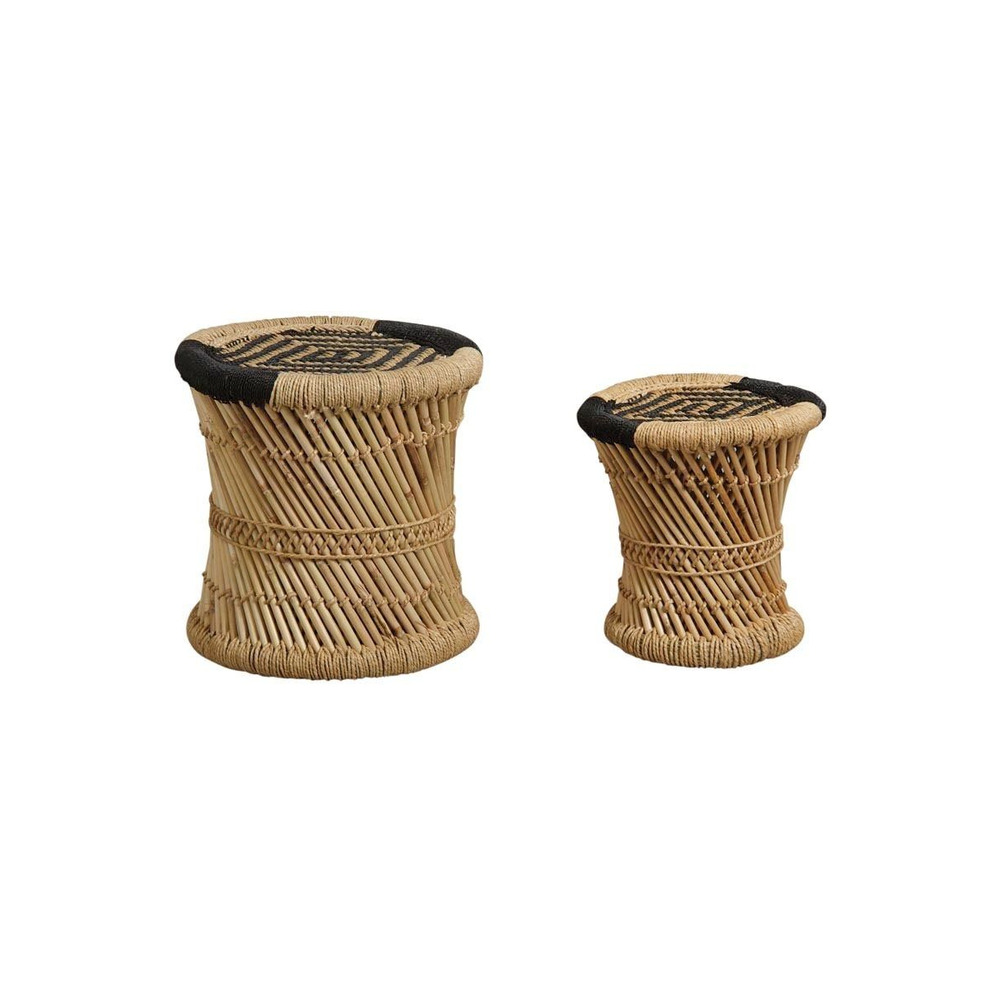 Tabourets en roseau (lot de 2)