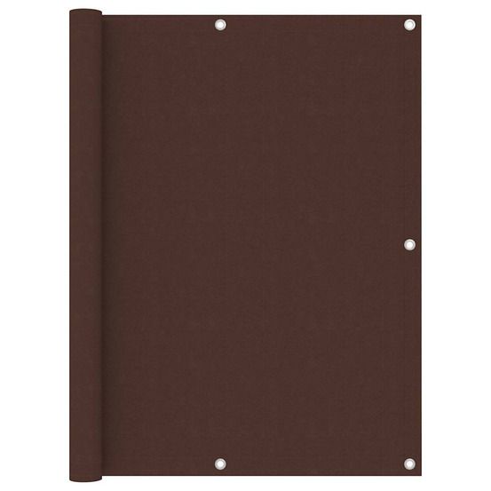 Écran de balcon marron 120x500 cm tissu oxford