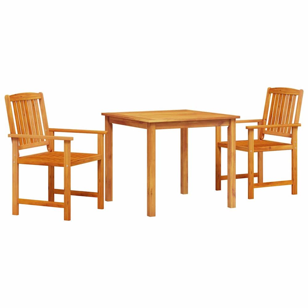 Ensemble de salle à manger pour jardin 3 pc marron