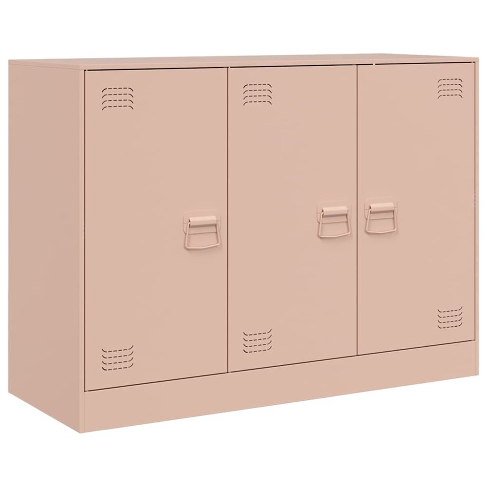 Buffet rose 99x39x73 cm acier