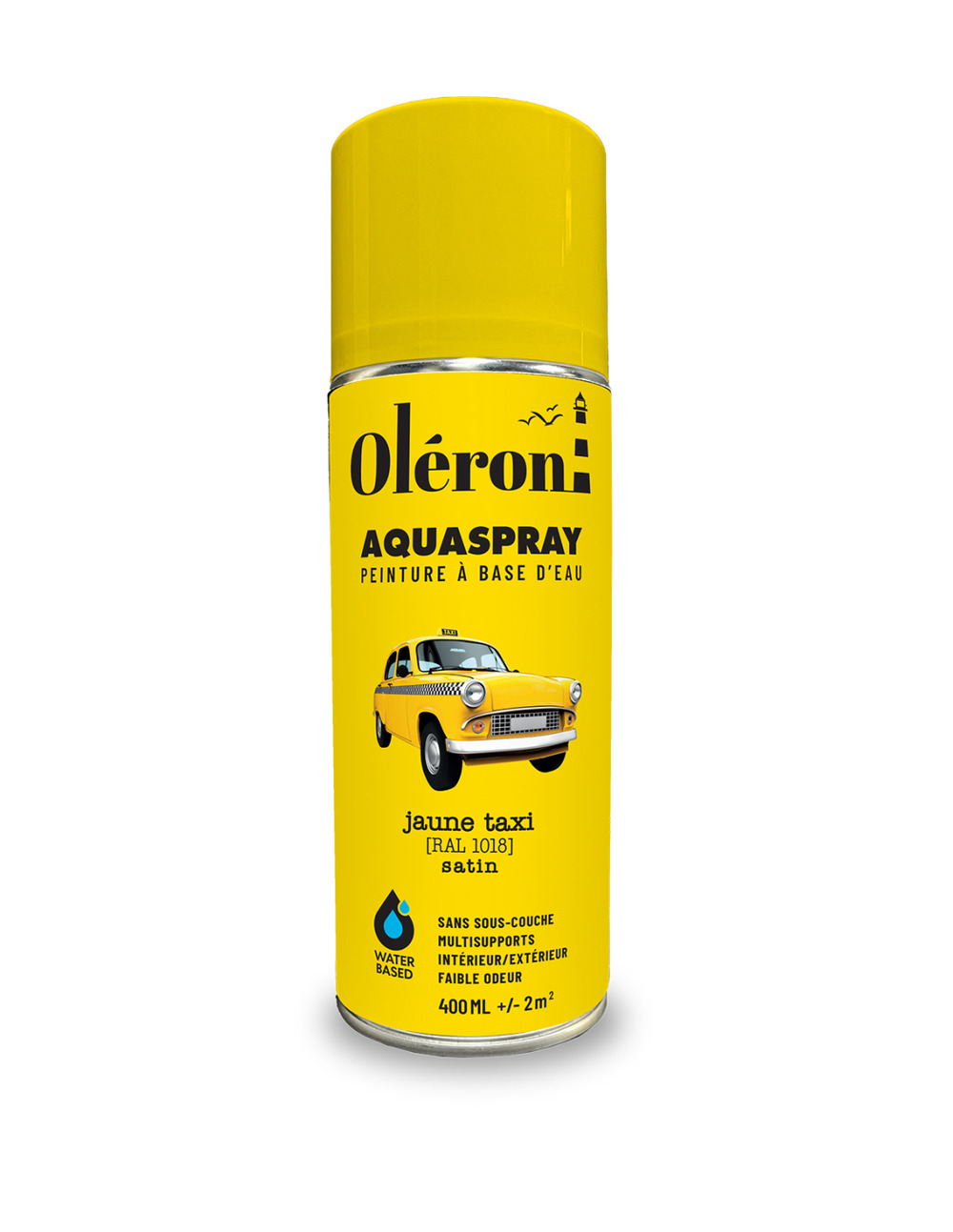 Aérosol technima aquaspray oléron jaune taxi satiné 400ml - technima