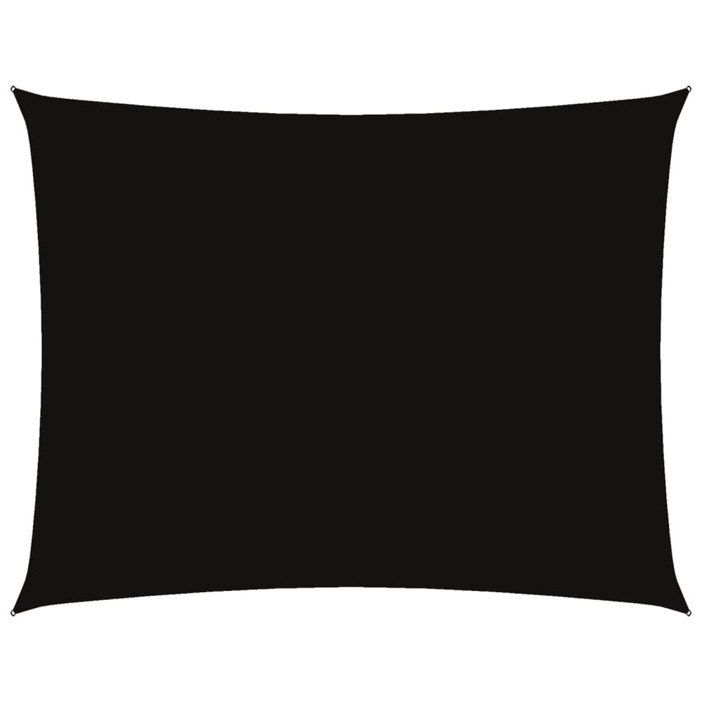 Voile de parasol tissu oxford rectangulaire 6x7 m noir