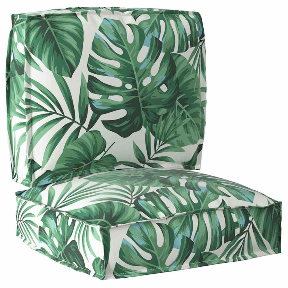 Set de coussins de palette floral 2 pcs motif de feuille