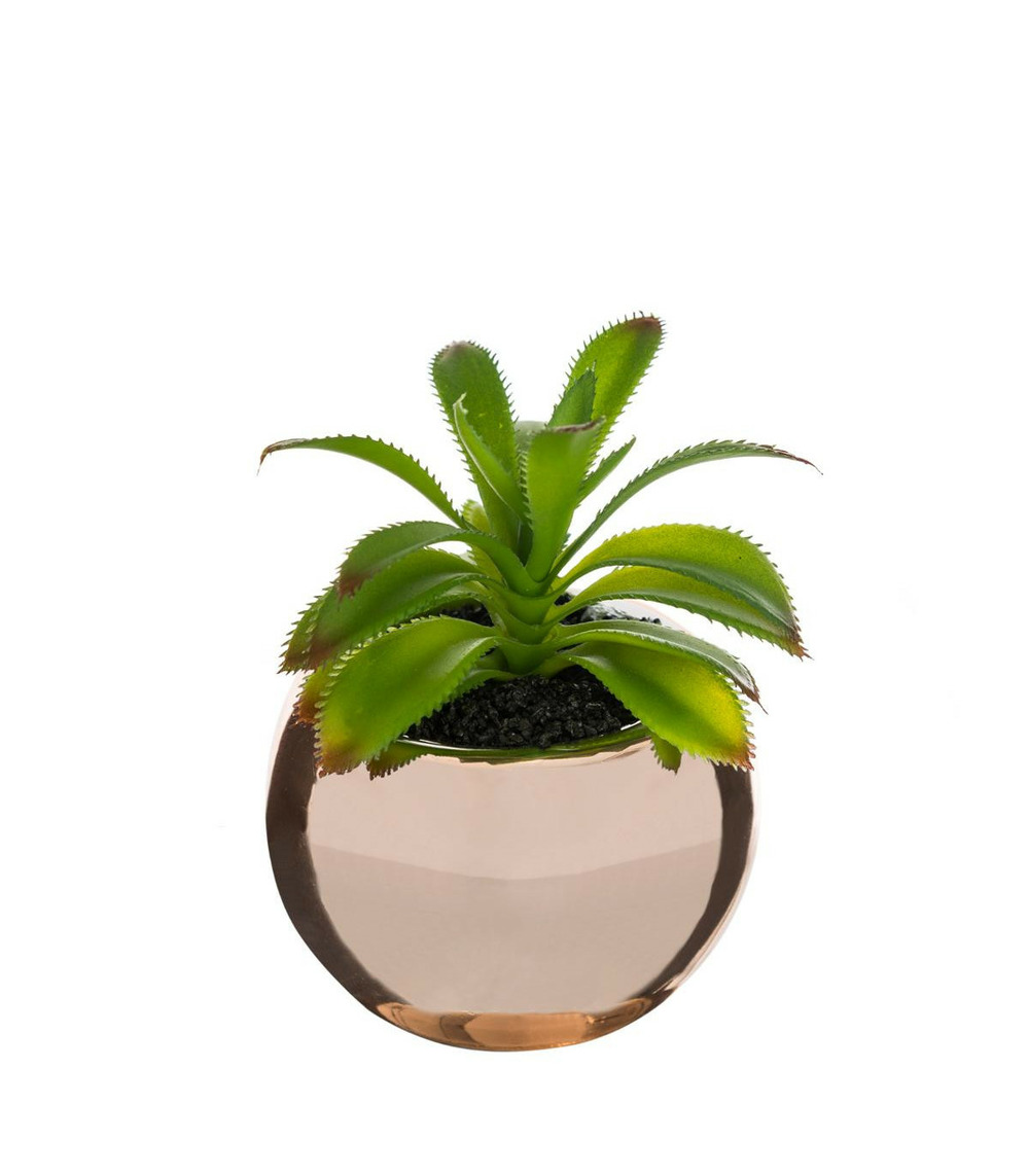 Plante verte artificielle pot en céramique h 15 cm