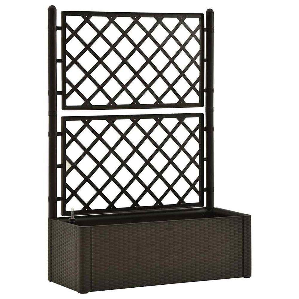 Lit surélevé de jardin et treillis et système d'arrosage moka