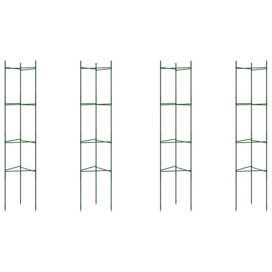 Cages à tomates 4 pcs 154 cm acier et pp