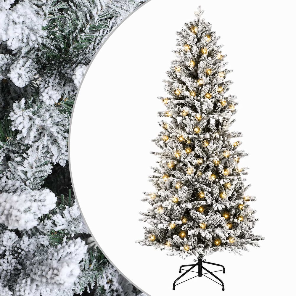 Sapin de noël artificiel à branches articulées 150 cm 150 led