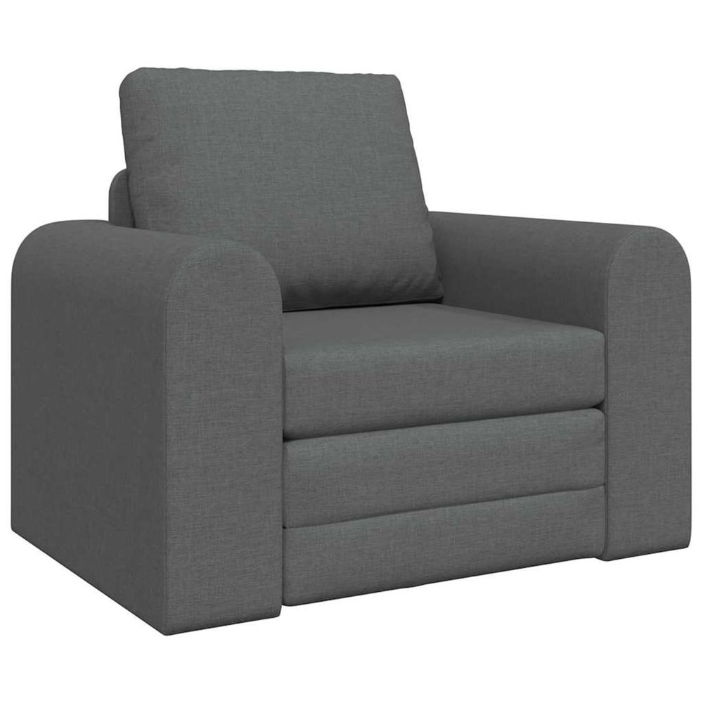 Canapé-lit gris foncé 98 x 71 x 83 cm tissu