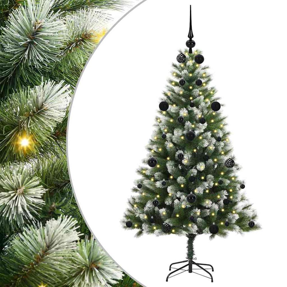 Arbre de noël artificiel avec neige artificielle 150 led