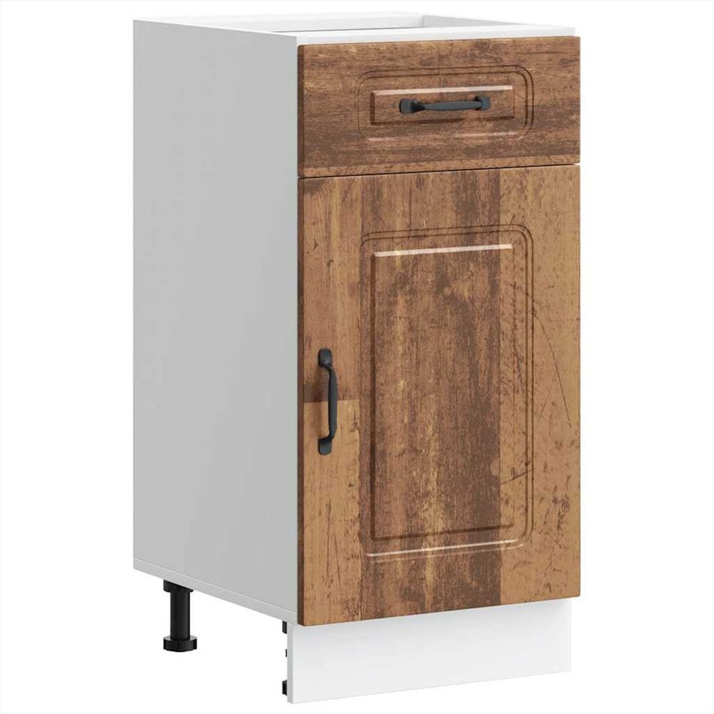 Armoire de cuisine kalmar vieux bois bois d'ingénierie