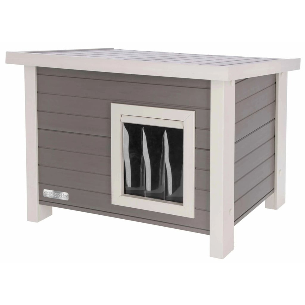 Maison pour chats eli 57 x 45 x 43 cm gris et blanc