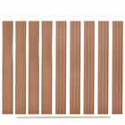 Panneaux de clôture de remplacement 9 pcs wpc 170 cm marron
