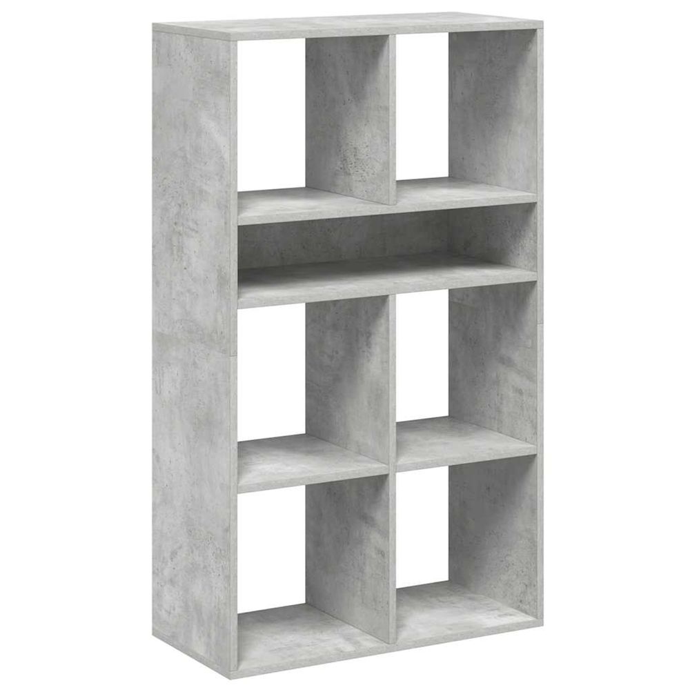 Bibliothèque gris béton 66x31x112 cm bois d'ingénierie