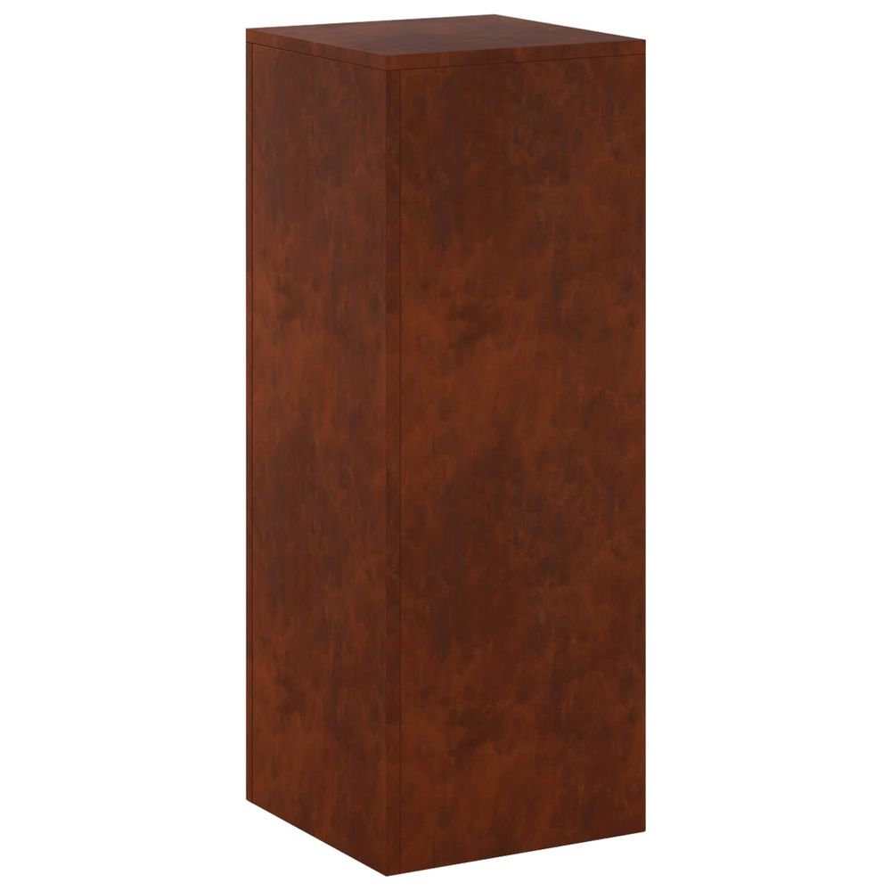 Support de plante rouillé 30 x 30 x 80 cm acier patiné