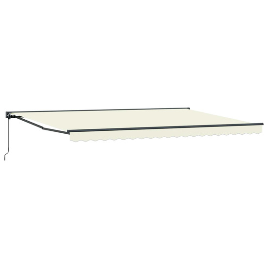 Cadre d'auvent crème 500 × 300 cm polyester avec revêtement pu