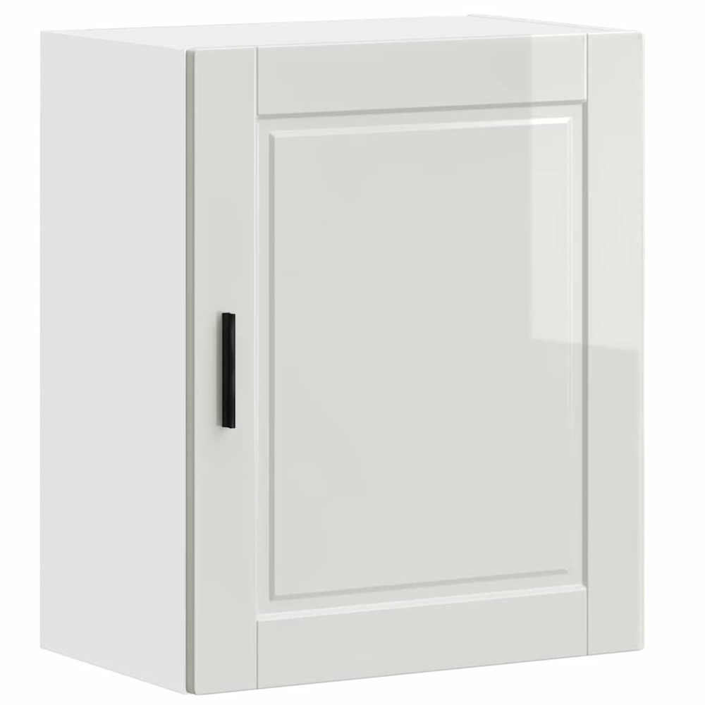 Armoire murale de cuisine porto blanc brillant bois ingénierie