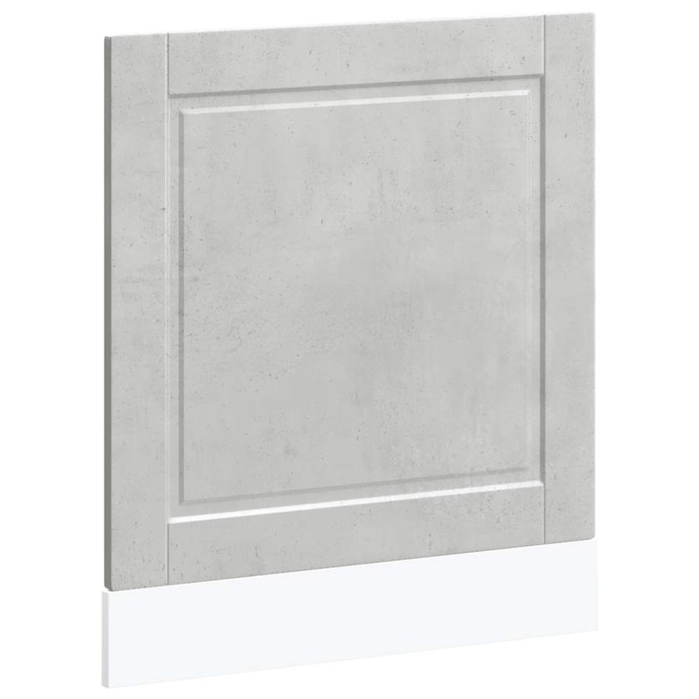 Panneau de lave-vaisselle porto gris béton 60x1,5x57 cm