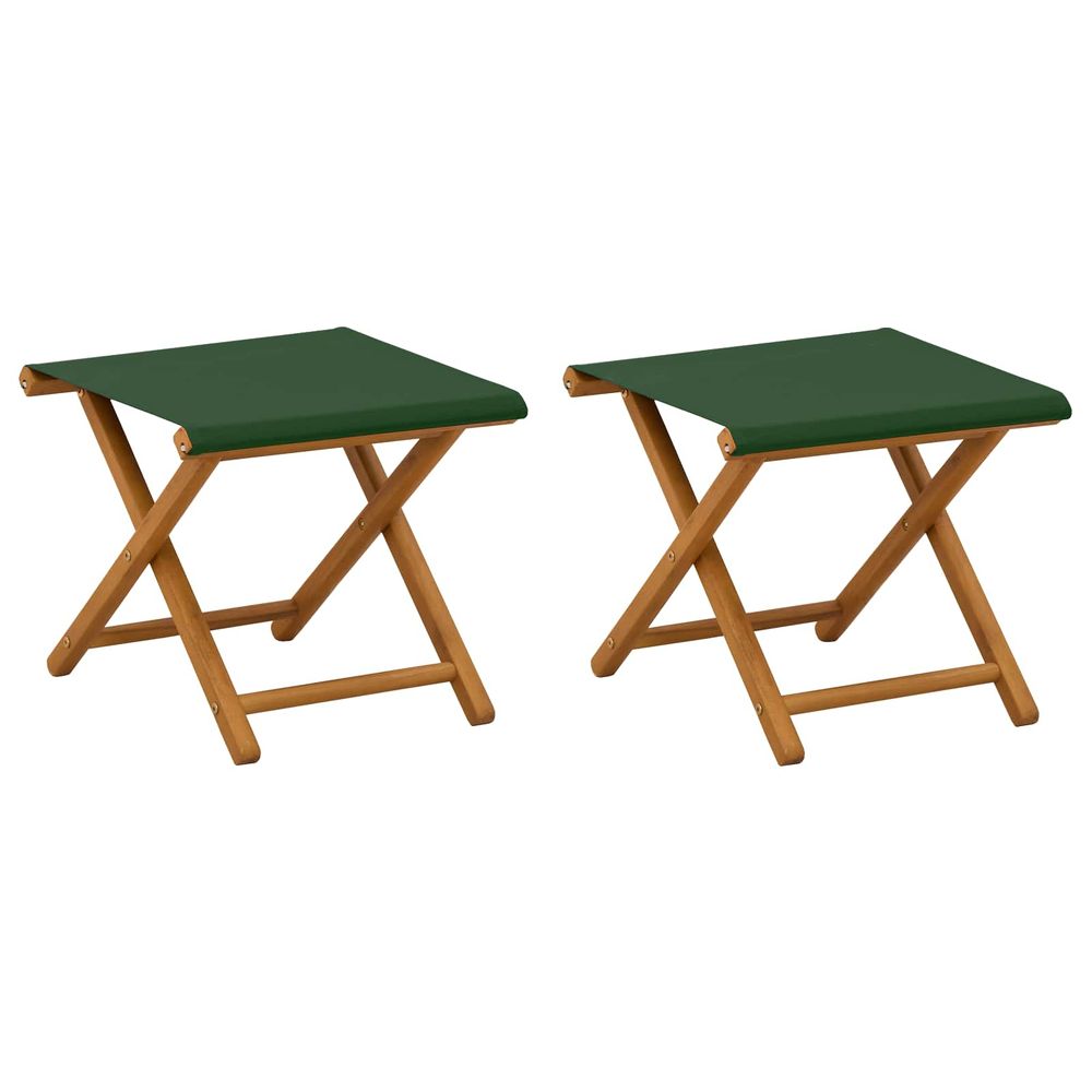 Chaise longue 2 pcs bois d'eucalyptus massif vert bain de soleil