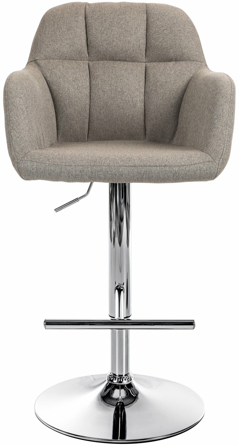 Tabouret de bar natoma tissu chromé