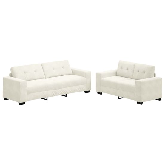 Canapé 2 pc crème velours