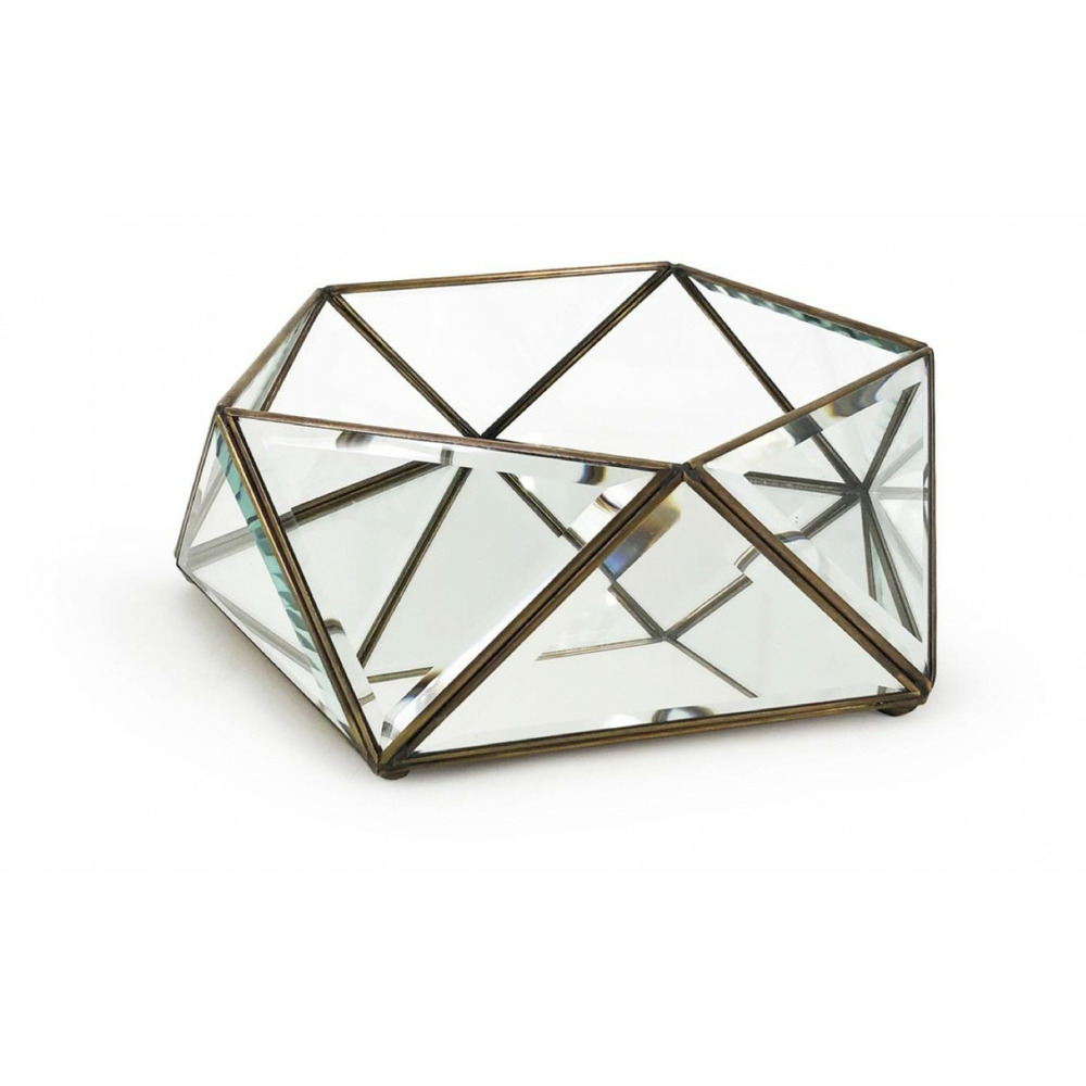 Boite bronze verre bronze - décoration d'autrefois