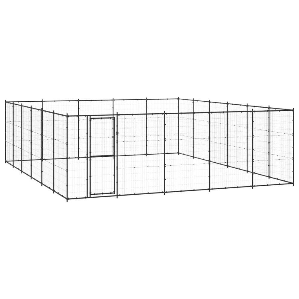 Chenil extérieur cage enclos parc animaux chien d'extérieur pour chiens acier 36,3 m²