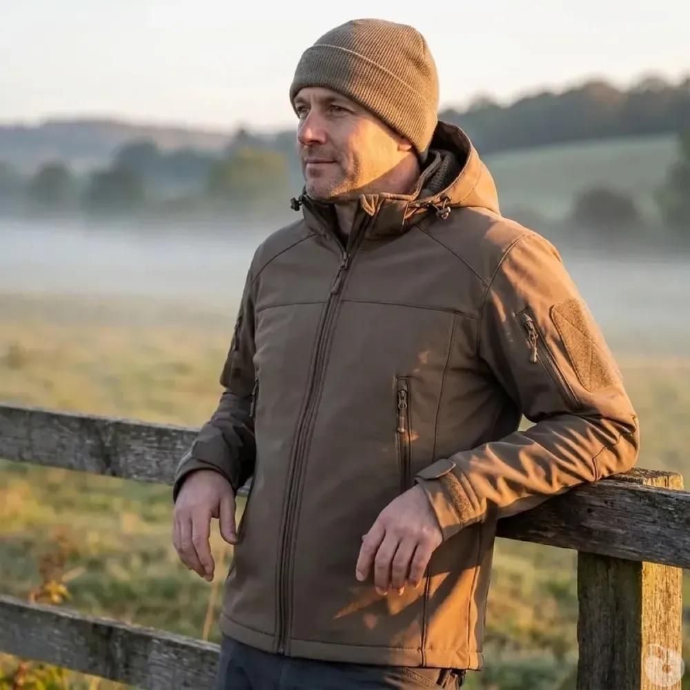 Veste softshell fighter a10® homme marron - imperméable et respirante