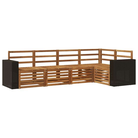 Ensemble de canapés d'extérieur 5 pc naturel polyester