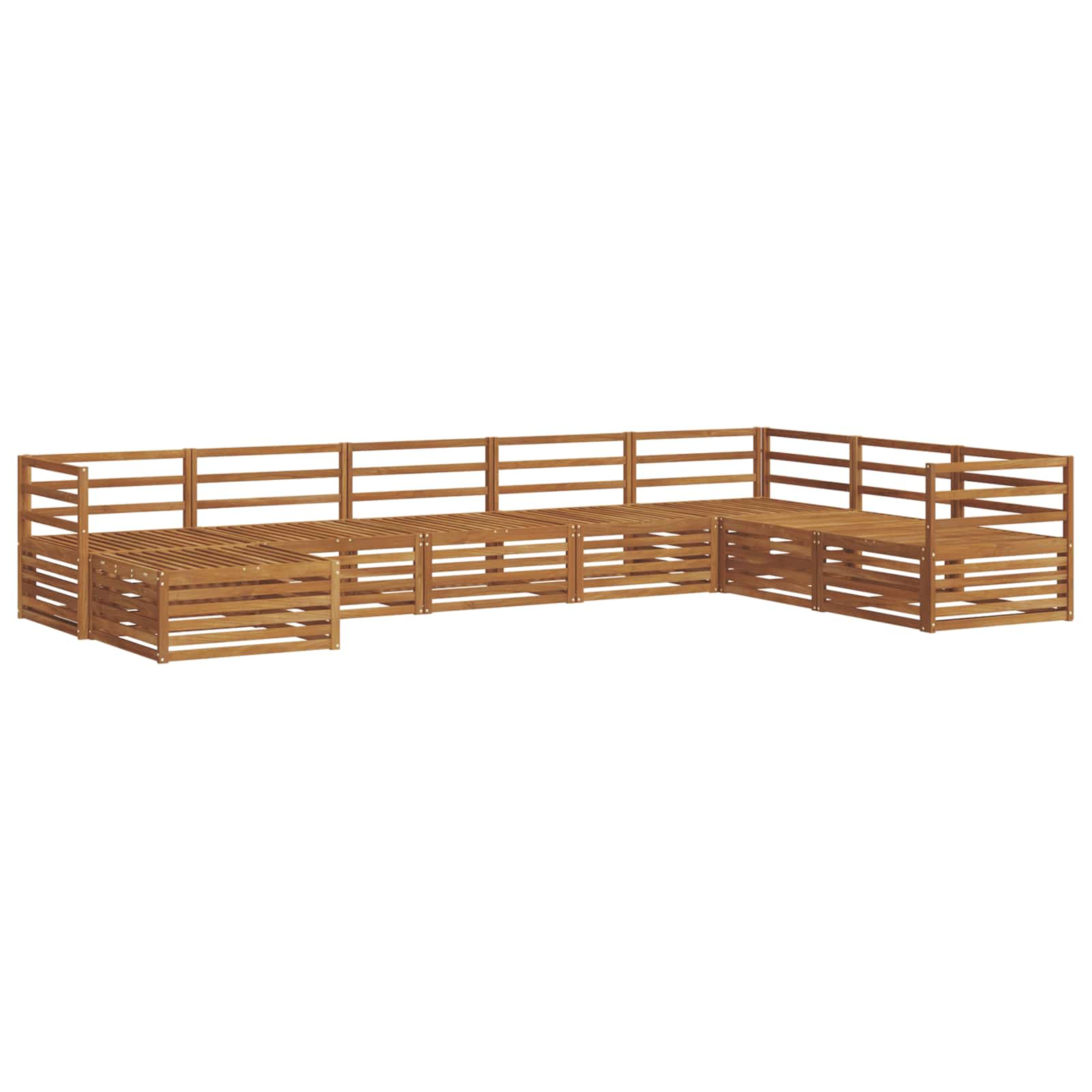 Ensembles de canapés 8 pcs naturel bois d'acacia massif