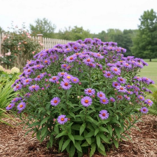Aster grand d'automne marina wolkonsky, aster novae-angliae lot de 9 godets