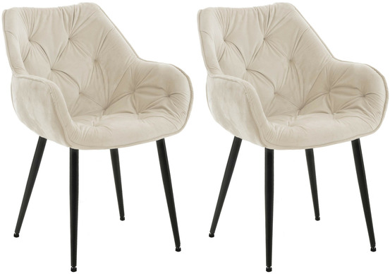 Lot de 2 chaises tanna velours