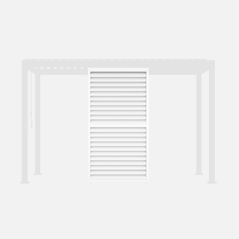 Persienne à lames orientables 130cm pour pergola bioclimatique aluminium 4x3m triomphe