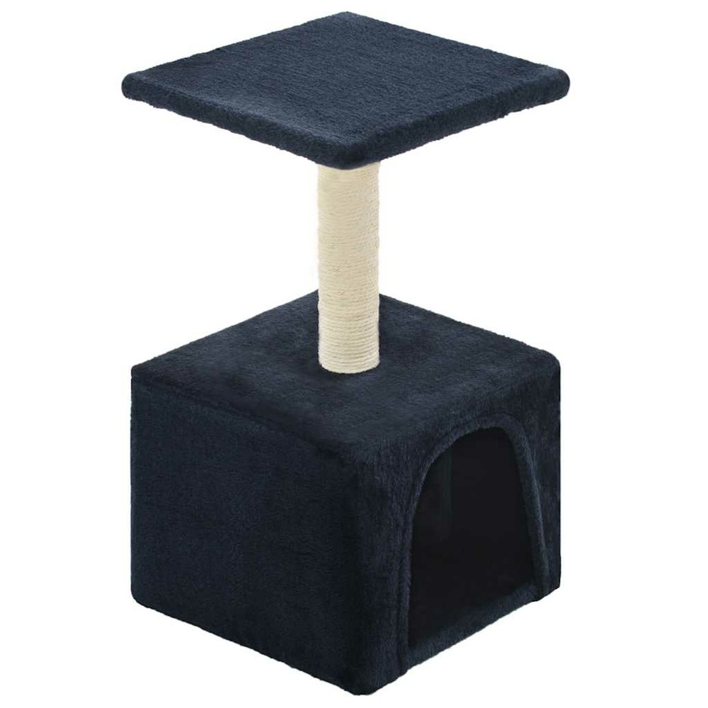 Arbre à chat avec griffoir en sisal 55 cm bleu foncé